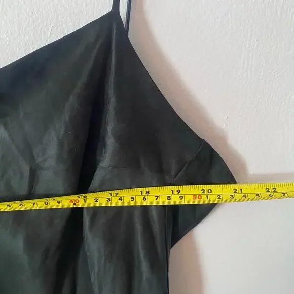 Djerf Avenue Black Maxi Dress Strappy Silky Going Out Party Sexy Women's size XL - Picture 9 of 11